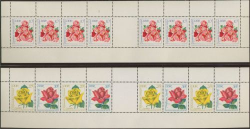 DDR Markenheftchenbogen 1972 Rosenausstellung MHB A 14/15 C postfrisch