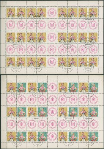 DDR Markenheftchenbogen 1971 Trachten MHB 12/13 A gestempelt