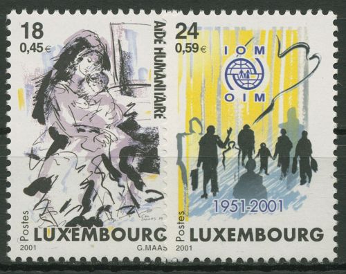 Luxemburg 2001 IMO Kosovo-Hilfe 1535/36 postfrisch