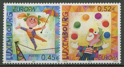 Luxemburg 2002 Europa CEPT Zirkus 1579/80 postfrisch