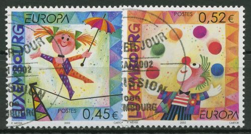 Luxemburg 2002 Europa CEPT Zirkus 1579/80 gestempelt