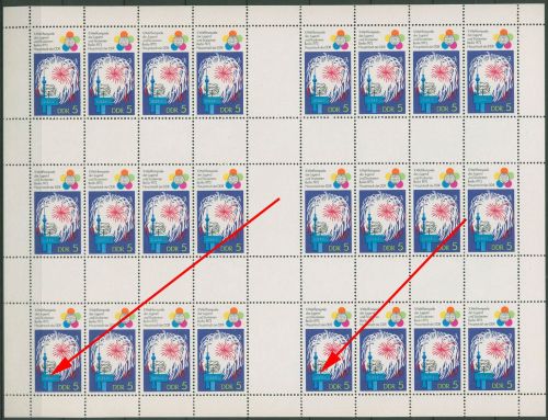 DDR MH-Bogen 1973 Weltfestpiele mit Plattenfehler MHB 16 A II postfrisch