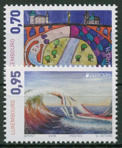 Luxemburg 2018 Europa CEPT Brücken 2166/67 postfrisch