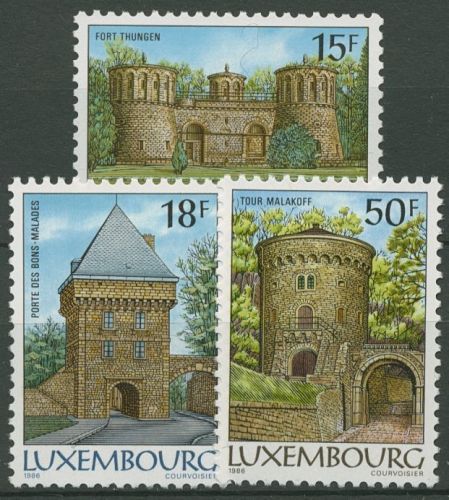 Luxemburg 1986 Bauwerke Festung Fort Thungen 1153/55 x postfrisch
