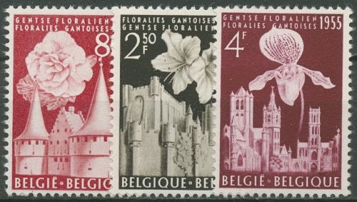 Belgien 1955 Genter Blumenschau Azalee Frauenschuh Begonie 1010/12 postfrisch