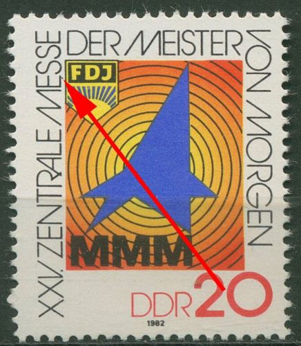DDR 1982 Zentr. Messe Meister von Morgen mit Plattenfehler 2750 F 7 postfrisch