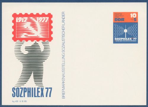DDR 1977 SOZPHILEX Berlin Funkturm Sonderpostkarte P 82 ungebraucht (X41611)