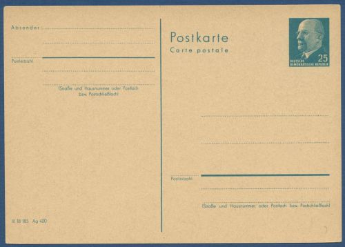 DDR 1966 Walter Ulbricht Postkarte P 76 ungebraucht (X41614)