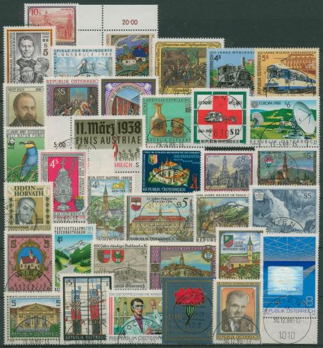 Österreich 1988 Jahrgang komplett (1909/43) gestempelt (SG62109)