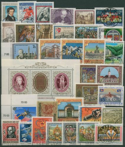 Österreich 1991 Jahrgang komplett (2013/47, Block 10) gestempelt (SG62112)
