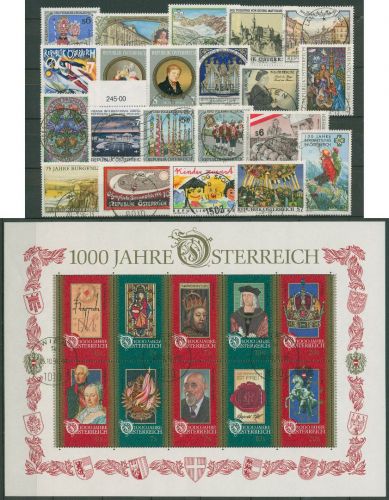 Österreich 1996 Jahrgang komplett (2177/2207, Block 12) gestempelt (SG62117)