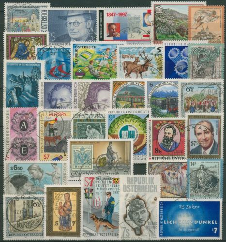 Österreich 1997 Jahrgang komplett (2208/39) gestempelt (SG62118)