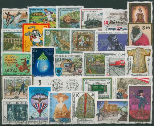 Österreich 2001 Jahrgang komplett (2336/62) gestempelt (SG62122)