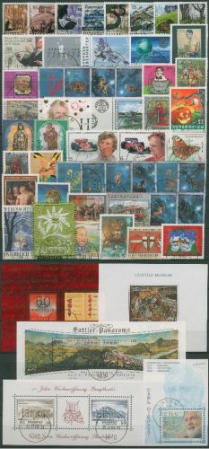 Österreich 2005 Jahrgang komplett (2506/63, Block 27/31) gestempelt (SG62123)