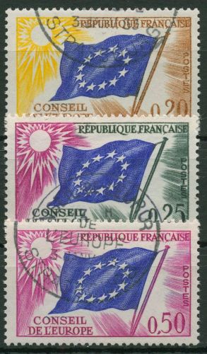 Frankreich 1963 Dienstmarken Europarat Europafahne D 7/9 gestempelt