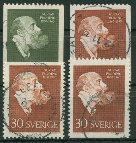 Schweden 1960 Dichter Gustav Fröding 461/62 gestempelt