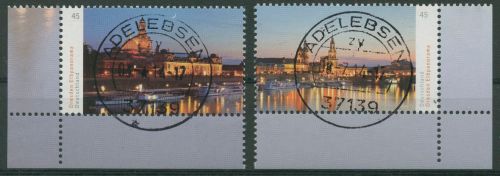 Bund 2014 Panorama Dresden 3068/69 Ecken mit TOP-Stempel (E4788)