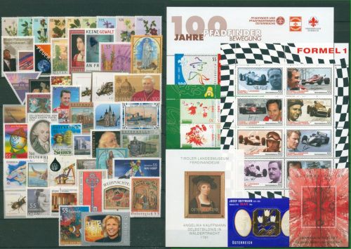 Österreich Jahrgang 2007 komplett (2630/95, Block 36/40) postfrisch (SG30753)