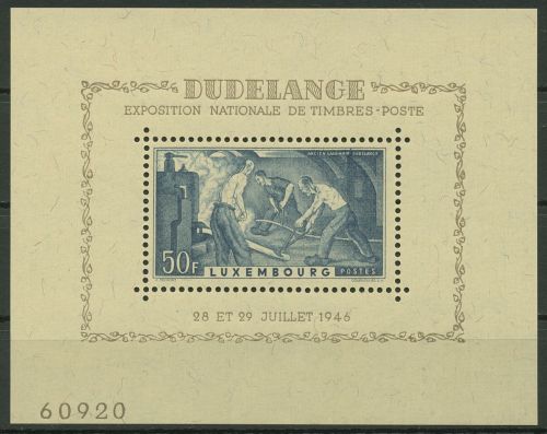 Luxemburg 1946 Eisenwerk Düdelingen Block 6 postfrisch (C95364)