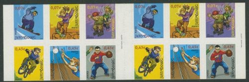 Luxemburg 2002 Trendsport 1564/69 Markenheftchen postfrisch (C93113)