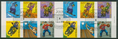 Luxemburg 2002 Trendsport 1564/69 Markenheftchen gestempelt (C66893)