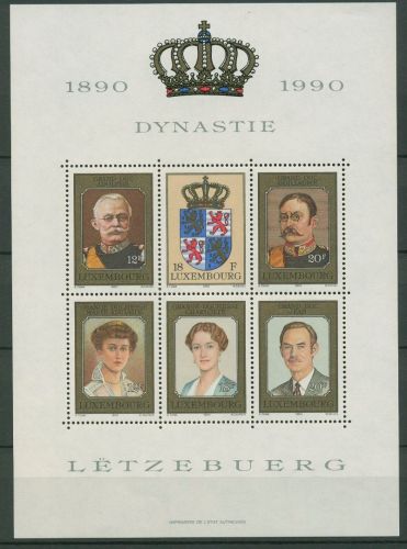 Luxemburg 1990 100 Jahre Dynastie Block 16 postfrisch (C90014)
