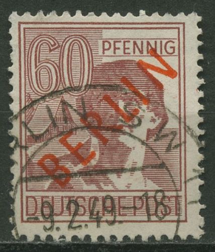 Berlin 1949 Rotaufdruck 31 gestempelt geprüft