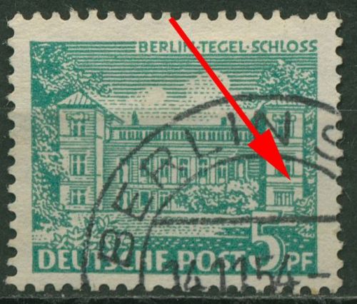 Berlin 1949 Berliner Bauten mit Plattenfehler 44 II gestempelt