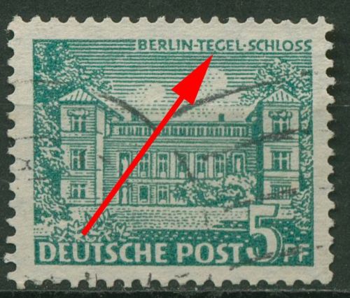 Berlin 1949 Berliner Bauten mit Plattenfehler 44 VIII gestempelt