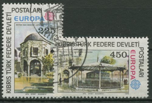 Türkisch-Zypern 1978 Europa CEPT Baudenkmäler 55/56 gestempelt