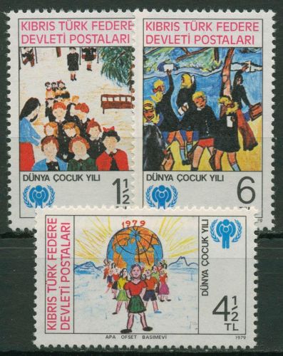 Türkisch-Zypern 1979 Jahr des Kindes Zeichnungen 77/79 postfrisch