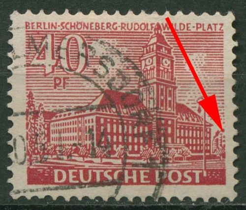 Berlin 1949 Berliner Bauten mit Plattenfehler 52 I gestempelt