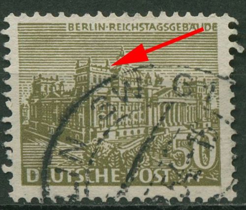 Berlin 1949 Berliner Bauten mit Plattenfehler 53 I gestempelt