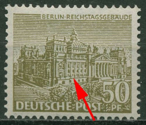 Berlin 1949 Berliner Bauten mit Plattenfehler 53 II postfrisch