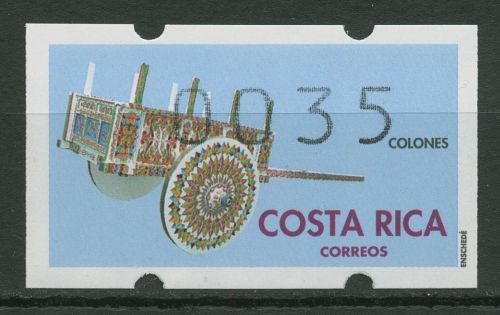 Costa Rica 1993 Automatenmarke Einzelwert ATM 1 mit Nr. postfrisch