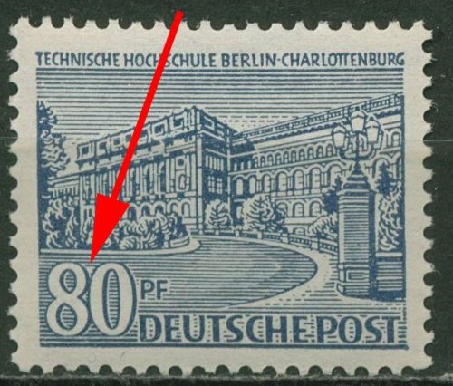 Berlin 1949 Berliner Bauten mit Plattenfehler 55 II postfrisch