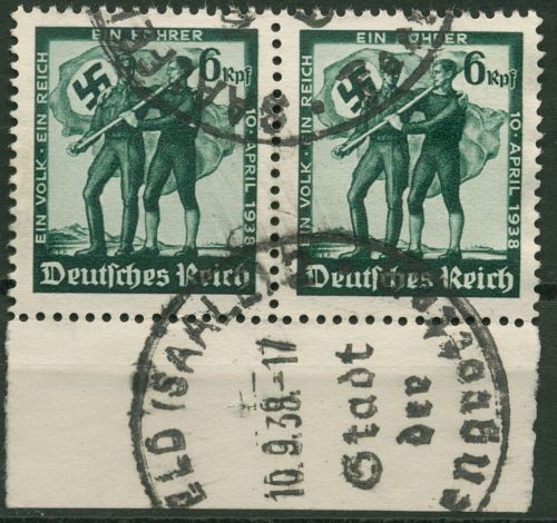 Deutsches Reich 1938 Volksabstimmung in Österreich 663 Paar UR gestempelt