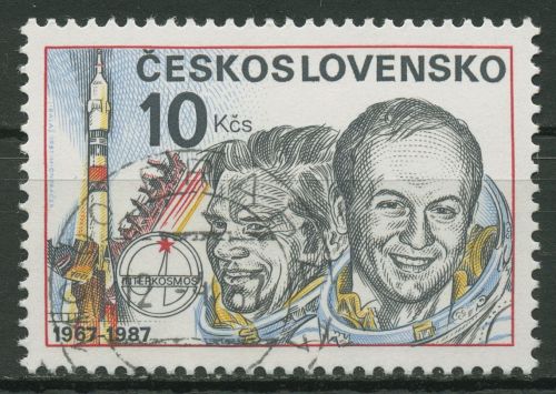 Tschechoslowakei 1987 Interkosmosprogramm Kosmonauten 2908 I gestempelt