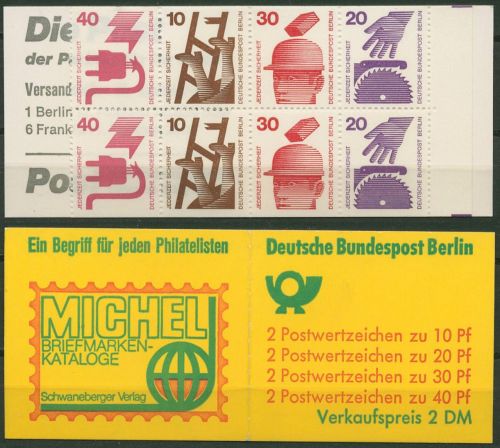 Berlin Markenheftchen 1974 Unfallverhütung MH 9 b postfrisch