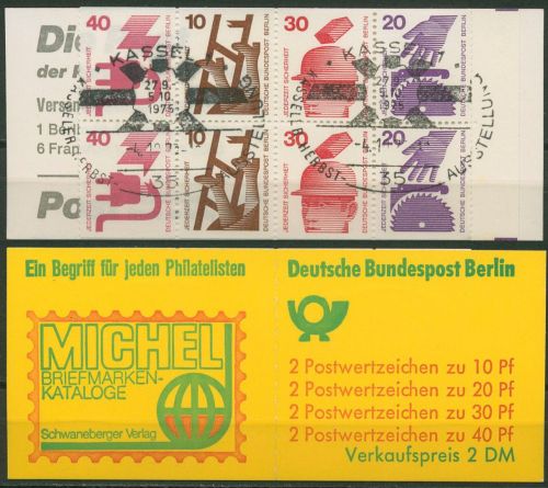 Berlin Markenheftchen 1974 Unfallverhütung MH 9 b gestempelt