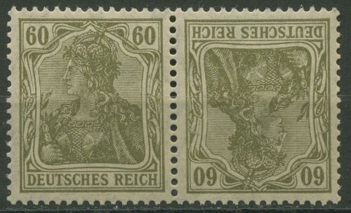 Deutsches Reich Zusammendrucke 1921 Germania/Ziffern K 4 mit Falz