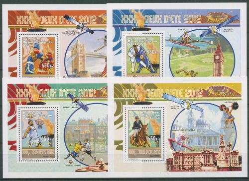 Kongo (Kinshasa) 2012 Olympische Spiele London Block 438/41 postfrisch (C42379)