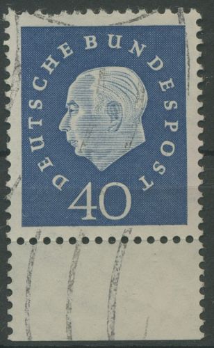 Bund 1959 Heuss Bogenmarke Unterrand 305 UR gestempelt, Zahnfehler (R81219)