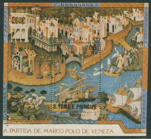 Sao Tomé und Principe 1982 Seefahrer Marco Polo Block 99 postfrisch (C42399)