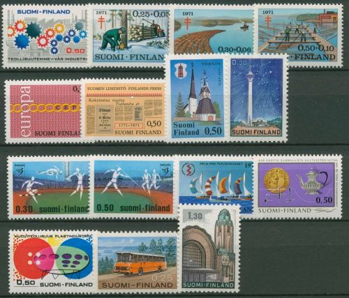 Finnland 1971 Jahrgang komplett (685/99) postfrisch (SG95153)