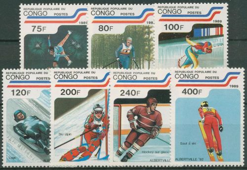 Kongo (Brazzaville) 1989 Olympische Winterspiele Albertville 1162/68 postfrisch