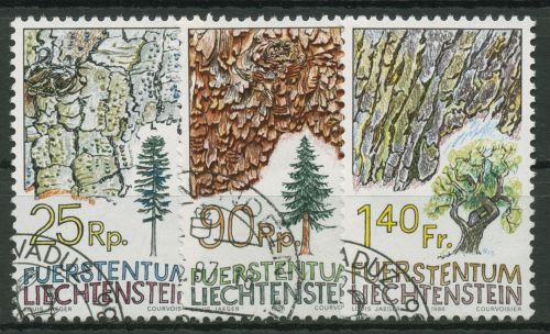 Liechtenstein 1986 Pflanzen Bäume Baumrinden 913/15 gestempelt