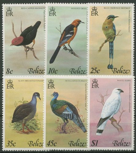 Belize 1977 Vögel Bienenfresser Truthahn 371/76 postfrisch