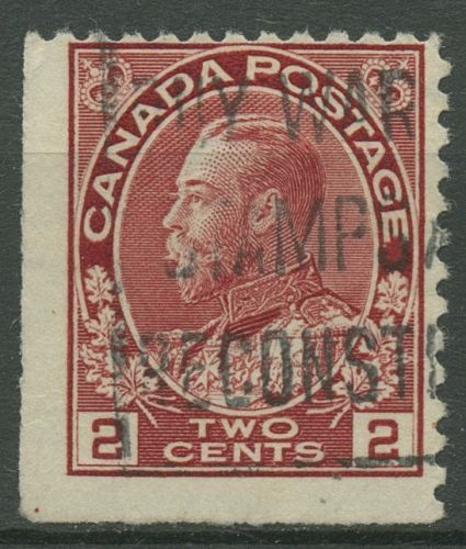 Kanada 1911 König Georg V. in Admiralsuniform 2 Cents, 93 bG gestempelt