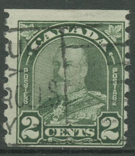 Kanada 1930 König Georg V. mit Ahornblättern 2 Cents, 141 D gestempelt